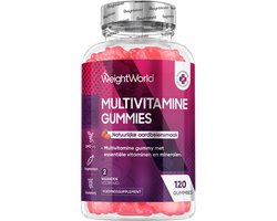 Multivitamine Gummies - 120 gummies - Boordevol Vitaminen en Mineralen - Natuurlijke aardbeiensmaak - Multivitaminen supplement van WeightWorld