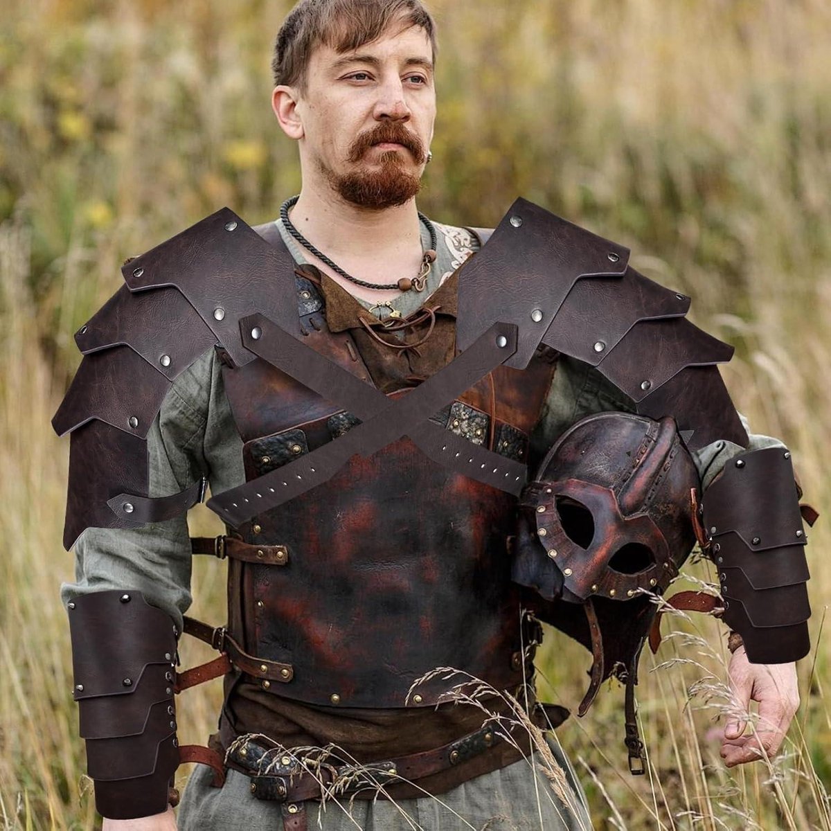 ANTIQUECOLLECTION Middeleeuwse Enkele Pauldron Spartacus Cosplay Metalen Mouw Schouder Arm Armor Gladiator Larp