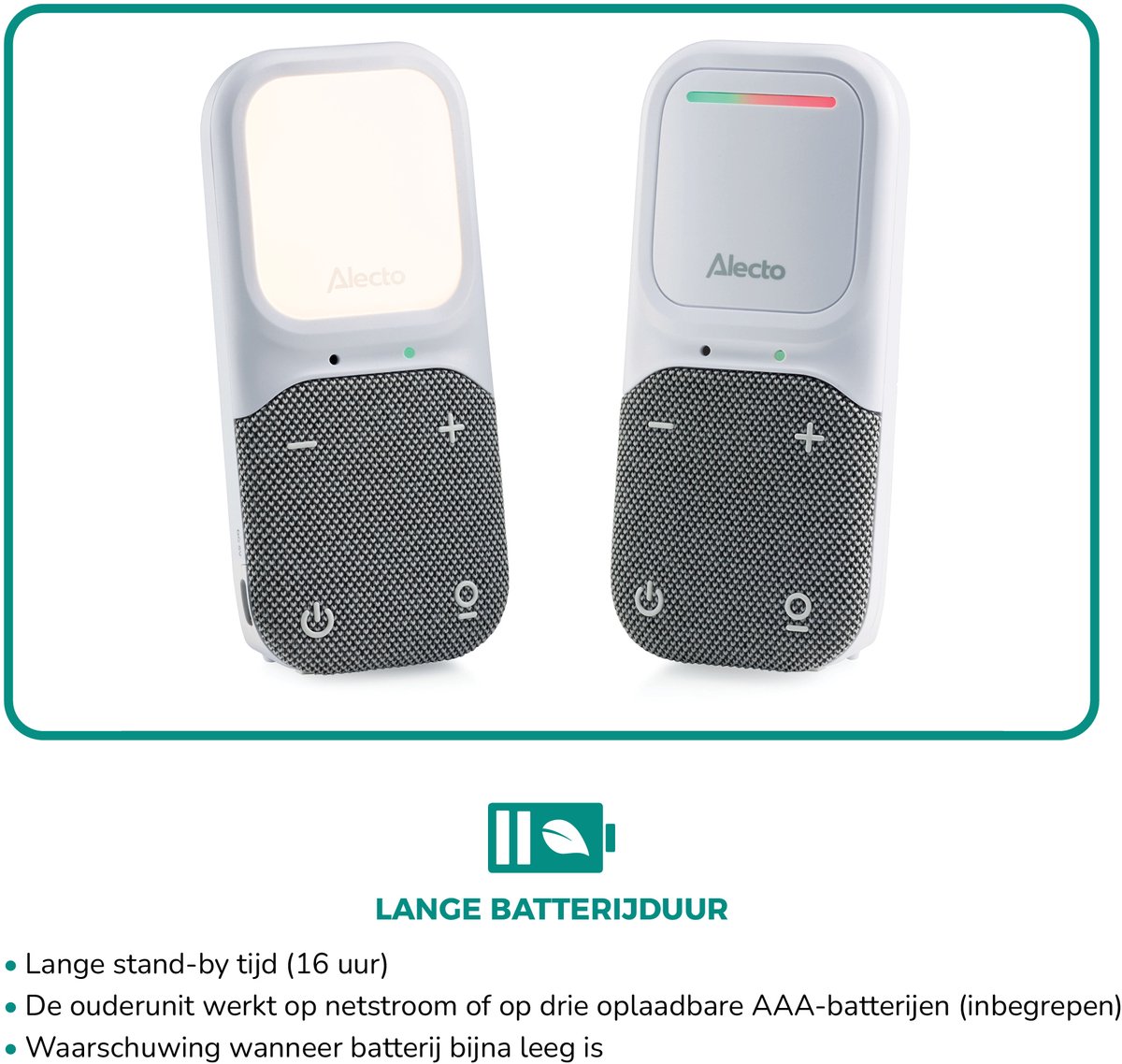 Alecto Babyfoon - Audio Babyfoon - Full Eco DECT - afbeelding 3