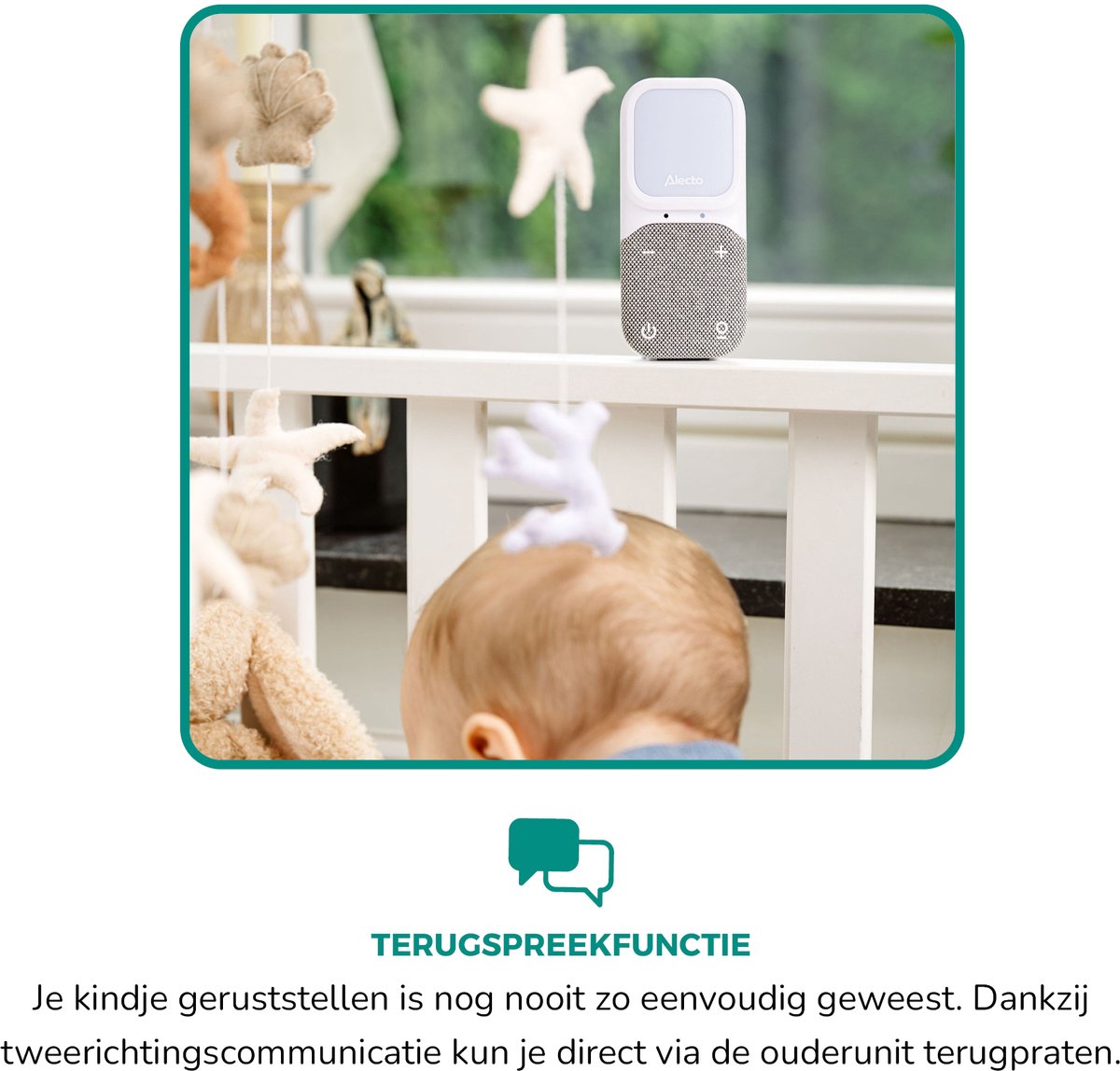 Alecto DBX140 Babyfoon met Nachtlampje en Slaapliedjes - afbeelding 3