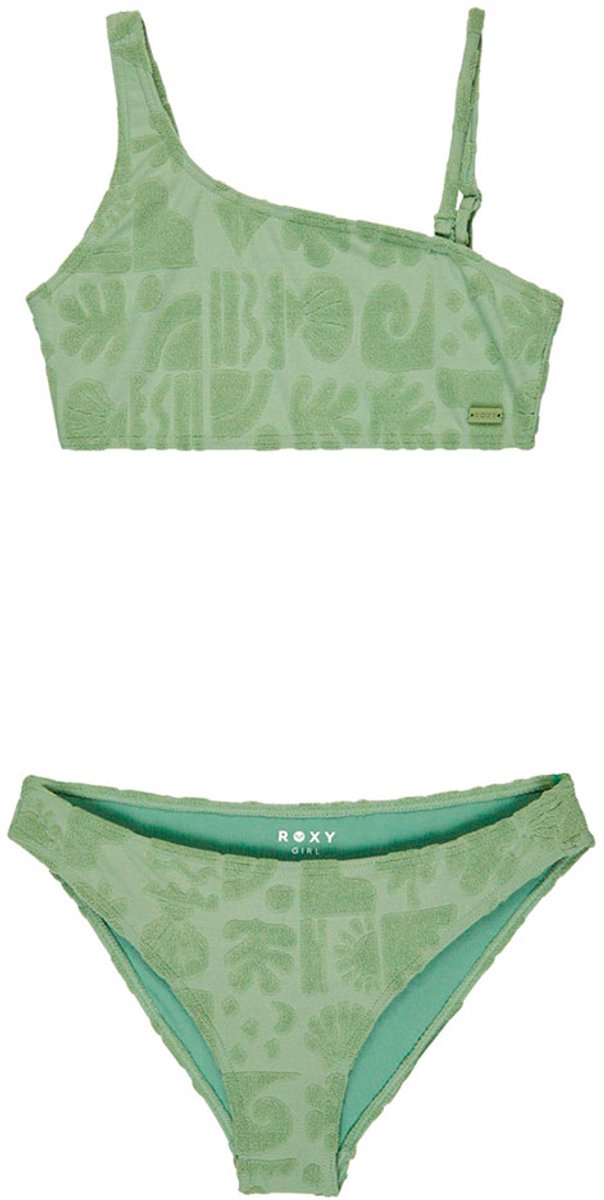 Roxy Beach Check Bralette Bikini 10 Years Meisjes Basil