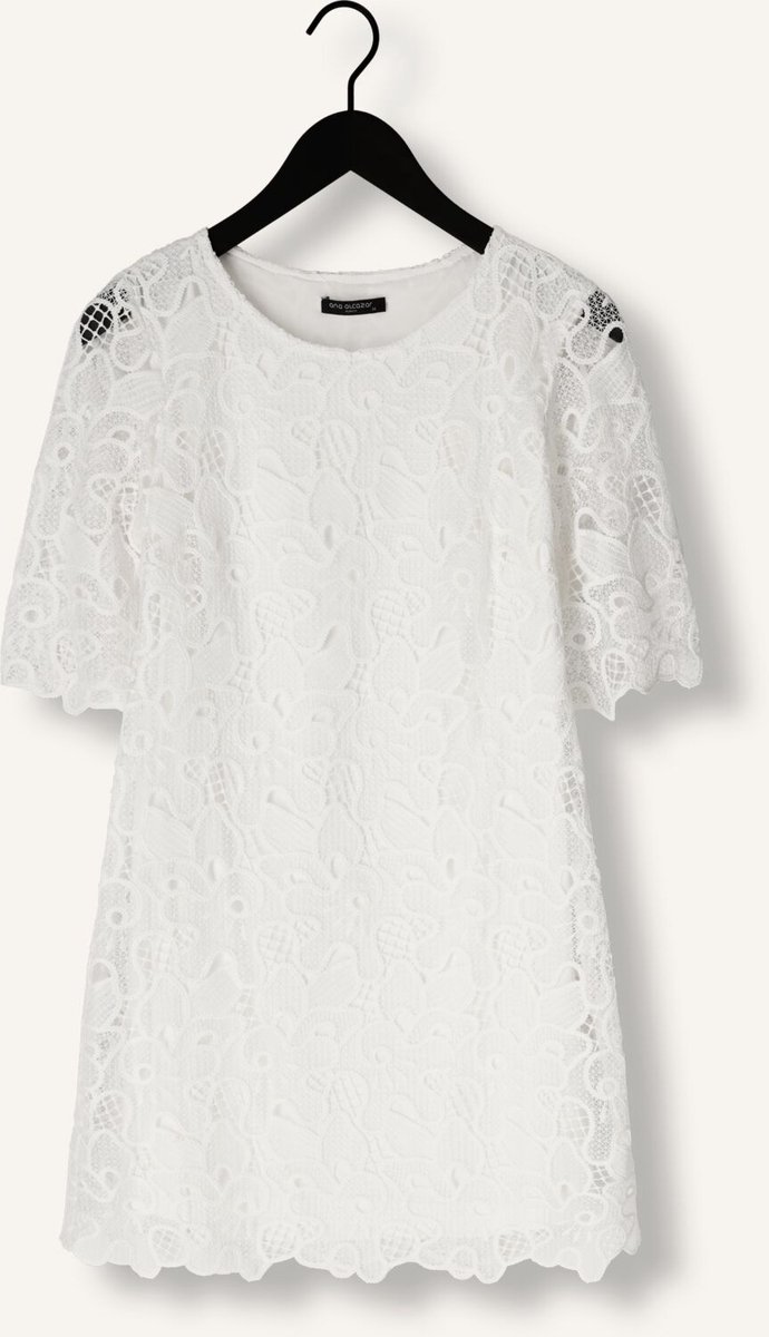 Ana Alcazar Dress Sleeves 041092-3634 Dames - Jurk - Wit - Maat 40