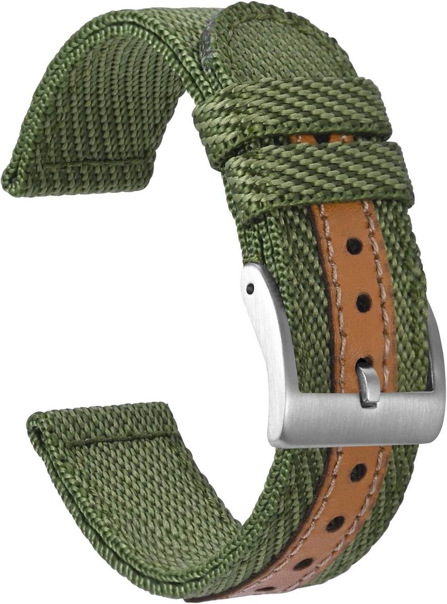 Allecto plus - Nylon Horlogebanden voor Heren 18mm 20mm 22mm, Sportief Design, Diverse Kleuren