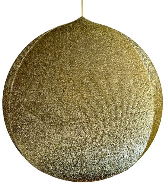 5 x Opblaasbare Glitterbal Goud 40 cm - Brandvertragend - Super Grote Kerstbal – Horeca Decoratie – Winter Styling – Versiering – Winkelcentrum Aankleding – Glitterbol – Reuzen Ballon