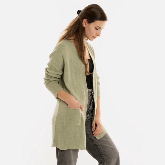 Urban GoCo Dames V-hals kort gebreid vest cardigan 3/4 mouwen, zwart, L Urban GoCo Dames V-hals kort gebreid vest cardigan 3/4 mouwen, zwart, L