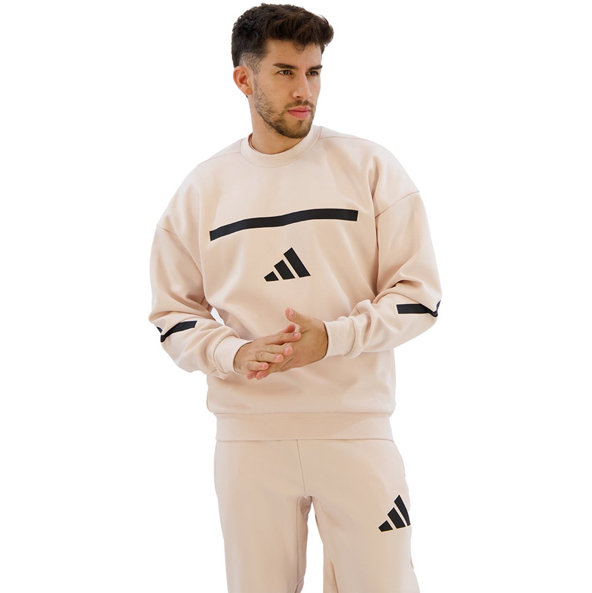 Adidas New Z.n.e Sweatshirt L Regular Man Wonder Quartz