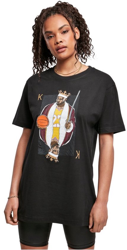 Urban Classics Tshirt Femme -L- King James LA Zwart