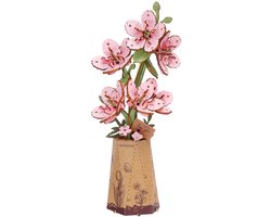 Robotime Sakura - Rowood Wooden Bloom Craft Series - TW101 - Bloem - Bouwpakket - Knutselen - Hobby - Creatief