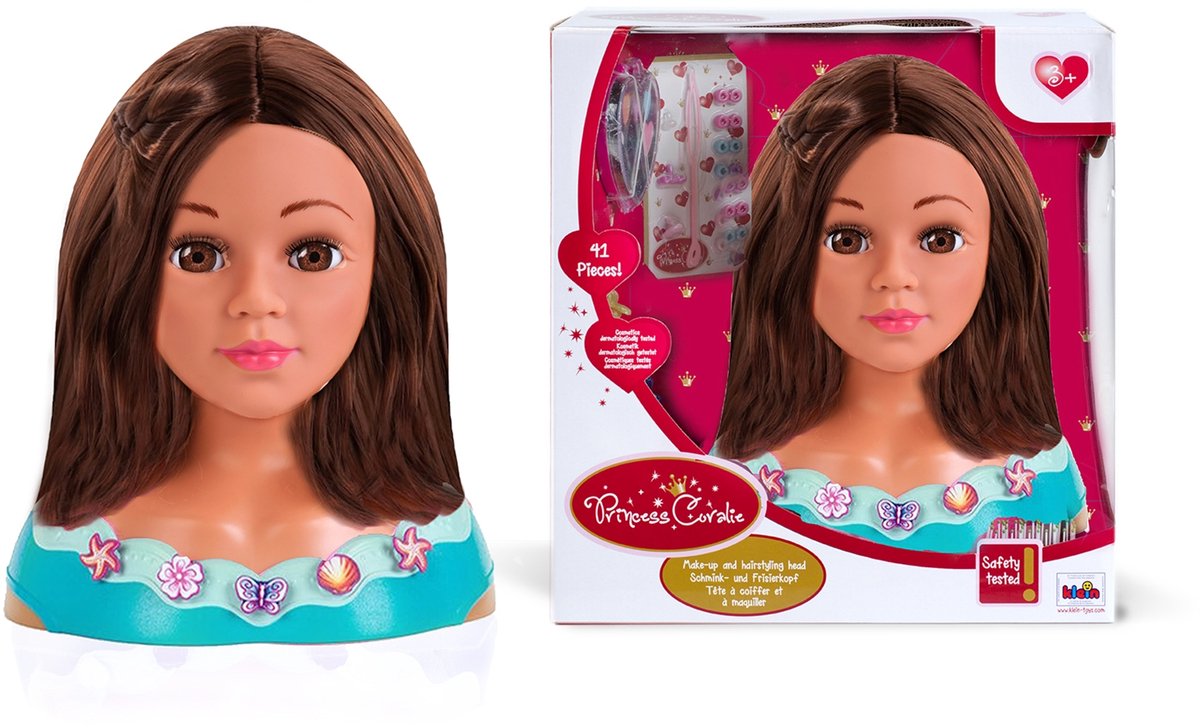 Klein Toys - Make-up kappershoofd Princess Coralie "Mia"