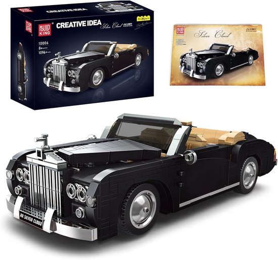 Mould King 10006 - 1964 Rolls Royce Silver Cloud - 1096 onderdelen - Compatibel met de bekende merken