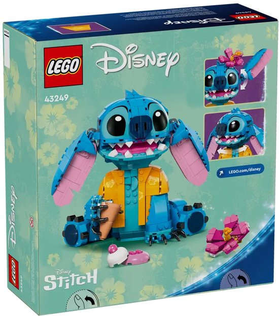LEGO ǀ Disney Stitch, Jouet de Construction pour Enfants, Set avec Cornet de Glace, Figurine à Construire, Idée Cadeau pour Les Filles et Garçons Dès 9 Ans Fans du Célèbre Film Lilo et Stitch 43249