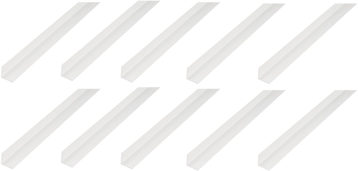 Alberts 10 x hoekprofiel, PVC, weiß, 30 x 30 x 1 mm, lengte 2 m