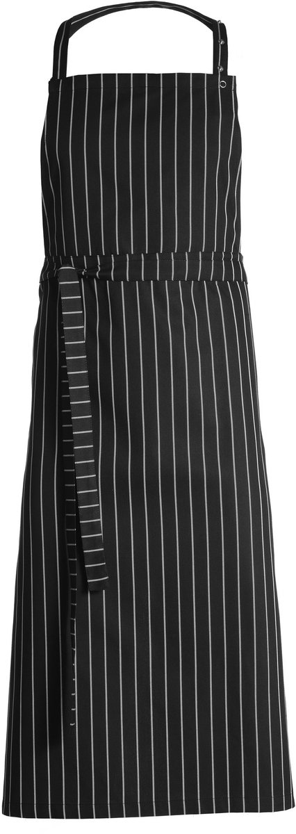 Kentaur Bib apron 3075-712 - BLACK/SILVER - UNI
