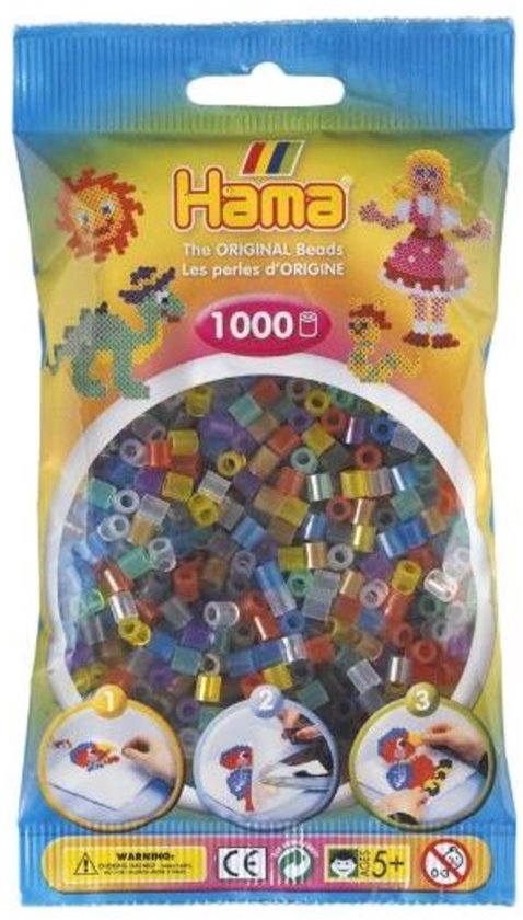 Strijkkralen 1000 Stuks Doorzichtig Assortie