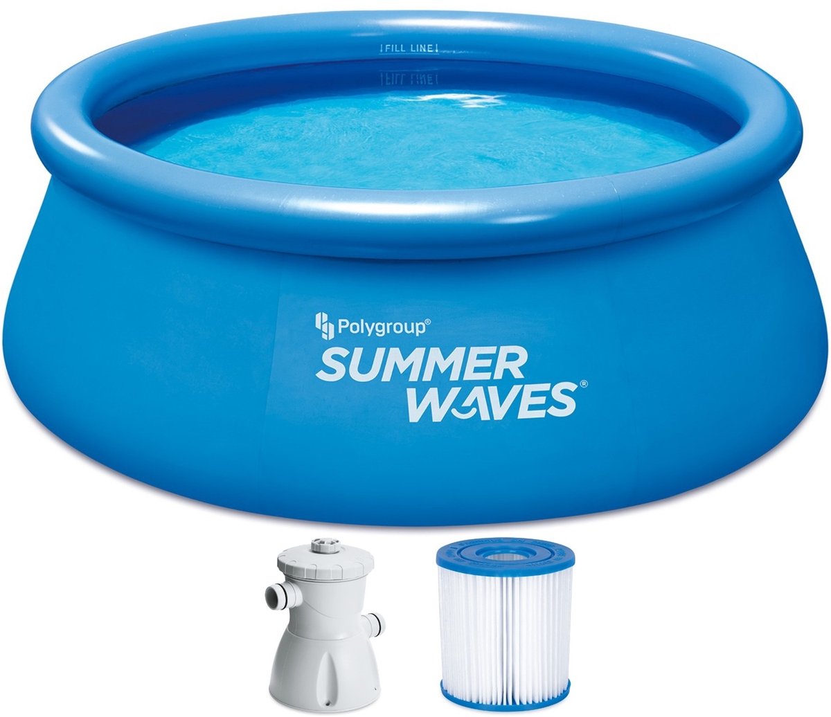 Summer Waves Quick Set Zwembad | Met Filterpomp | Ø244 x 76 cm – foto 6
