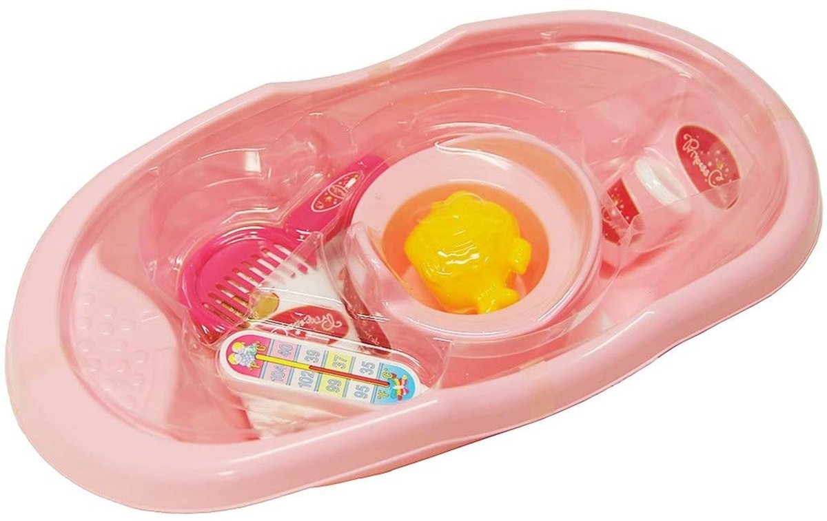 Klein Toys Princess Baby Coralie poppenverzorging - poppenbadje 41cm - incl accessoires - met potje - roze — afbeelding 3