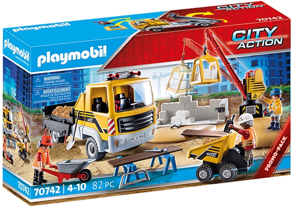PLAYMOBIL City Action Bouwplaats met kiepwagen - 70742