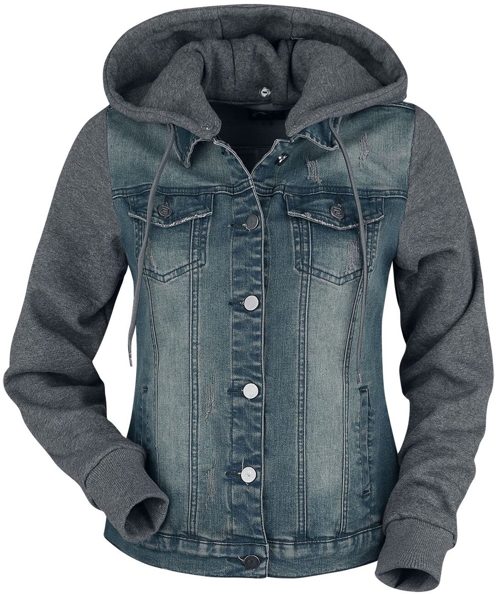 R.E.D. Rock-Engineered Design Blauw-grijs spijkerjack - Dames - 5XL
