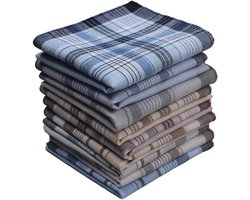 Mannen Zakdoeken 10-delig - 100% Katoen Ruitjes - 38x38 cm - Zacht & Absorberend - Voor Feesten & Zakelijk - Wasmachinebestendig - Luxe Cadeau Set
