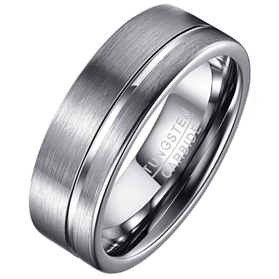 Bague pour hommes en tungstène Single Groove 8mm-21.5mm
