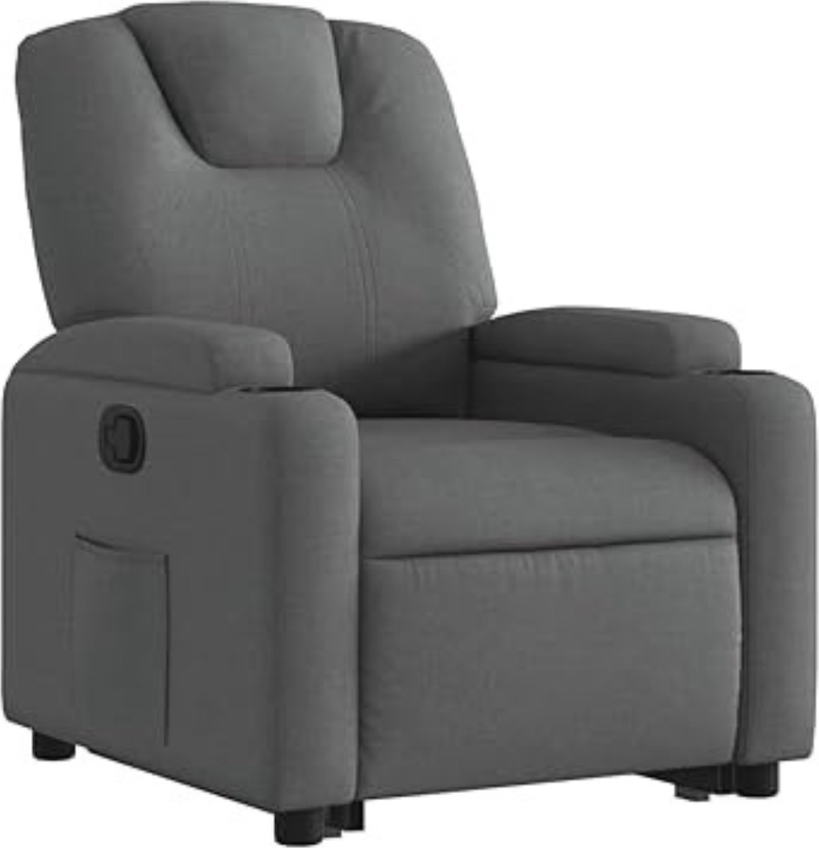 Thuys – Sta Op Stoel Elektrisch – Relaxfauteuil Verstelbaar – Fauteuil Voor Ouderen – 74 x 88 x 97cm – Donkergrijs