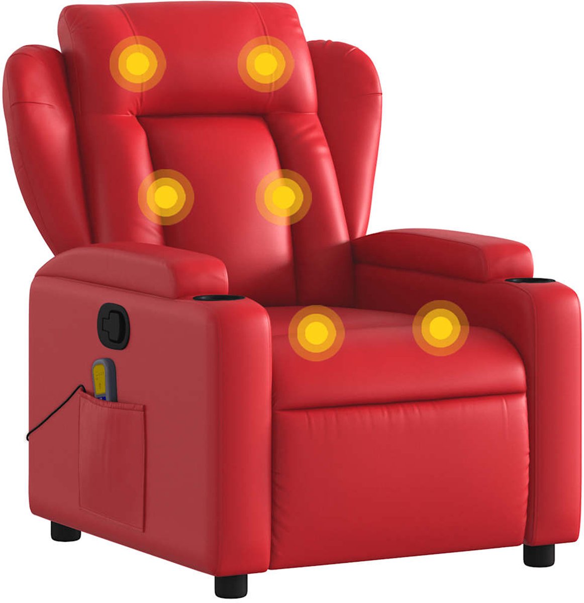 vidaXL Massagestoel - verstelbaar - kunstleer - rood