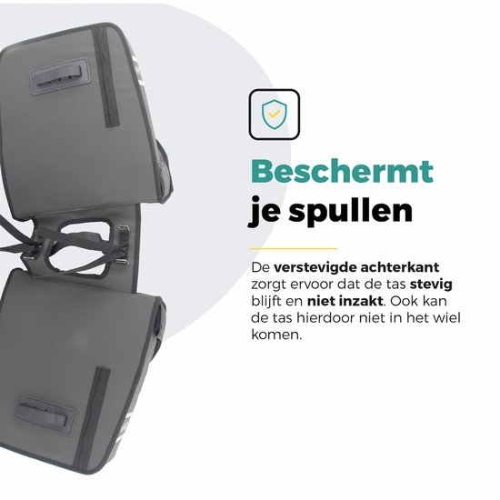 Voltano Dubbele Fietstas 40L Afgeschuind - Intense Green - 100% Waterdichte Fietstassen - Fietstassen Elektrische Fietsen