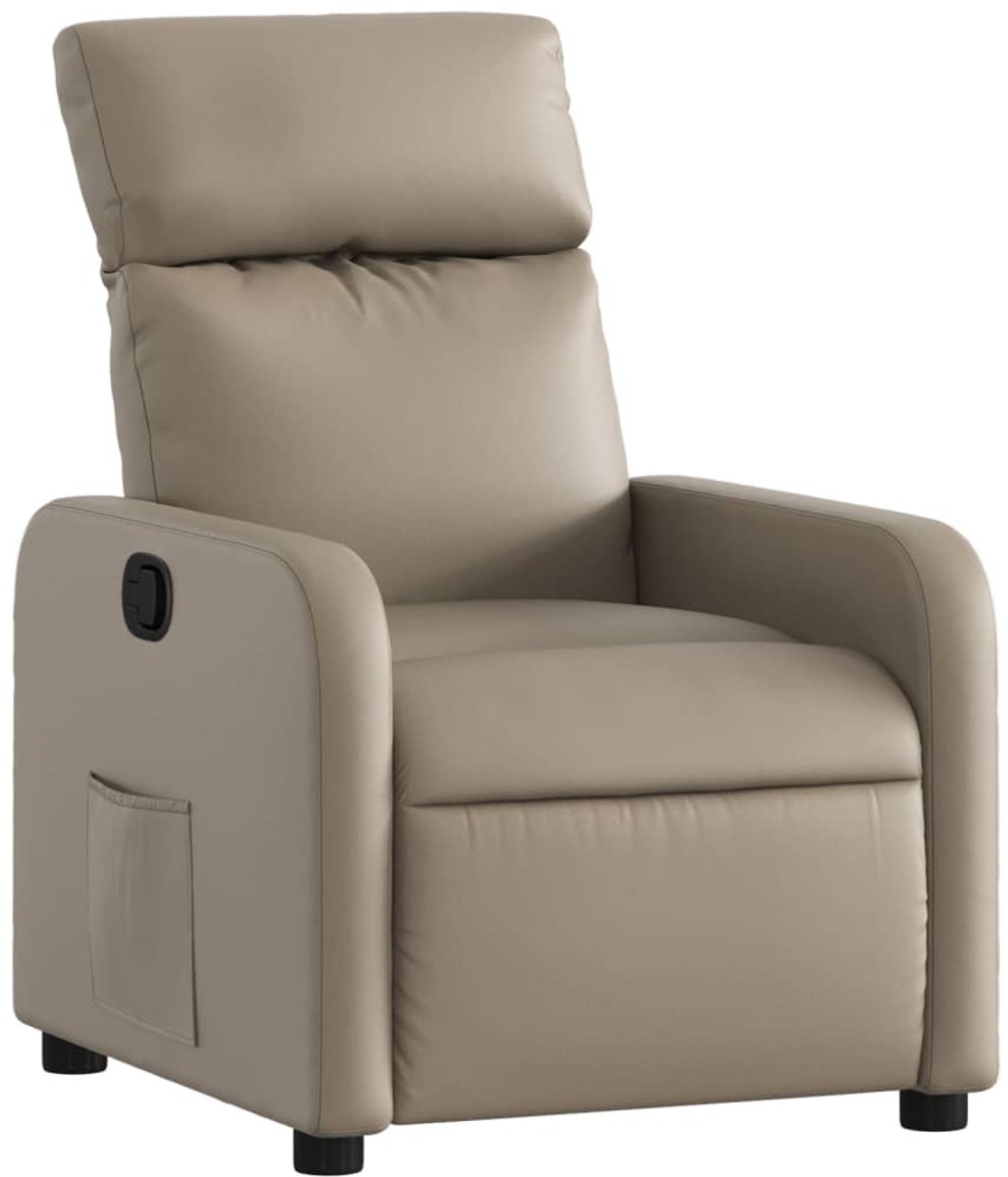 vidaXL Fauteuil - verstelbaar - kunstleer - cappuccinokleurig