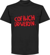 Cofiwch Dryweryn T-Shirt - Zwart  - 5XL