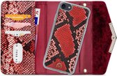 Mobilize Velvet Clutch Apple iPhone SE 2020 / 8 / 7 Hoesje Red Snake