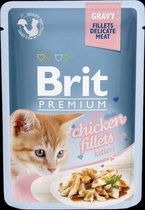 Brit Premium Pouches Fillets in Gravy Chicken Kitten 85 gram