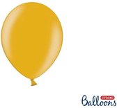 Mini Ballonnen 12cm, Metallic goud (1 zakje met 100 stuks)