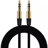 DrPhone - Aux Kabel - Ruisvrij - Gouden Connectoren - Snelle Transmissie - Perfect Geluid - Aux Premium Cable - 3.5mm male to male stereo jack - Zwart