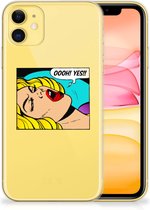 Silicone Back Cover Geschikt voor iPhone 11 Popart Oh Yes