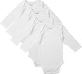 Dirkje Unisex Set(4delig) Rompers Lange Mouw Wit - Maat 62/68