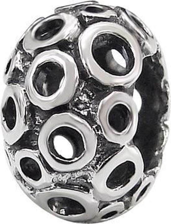 Rondo bubble hole bead | Bedel | Zilverana | geschikt voor alle bekende merken | 925 zilver - Zilverana