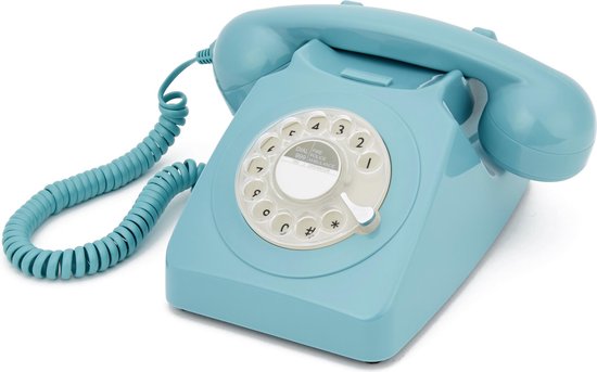 Téléphone fixe GPO Retro Téléphone fixe rétro - Blauw