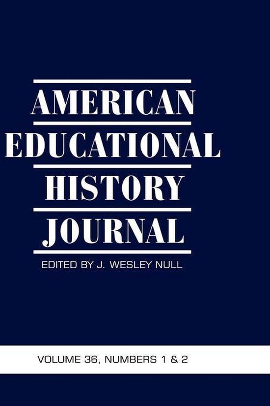American Educational History Journal - cover