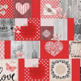 PVC Tafellaken - Tafelkleed - Tafelzeil - Opgerold op dunne rol - Geen plooien - Duurzaam - 140 cm x 300 cm - Sweet Love Rood