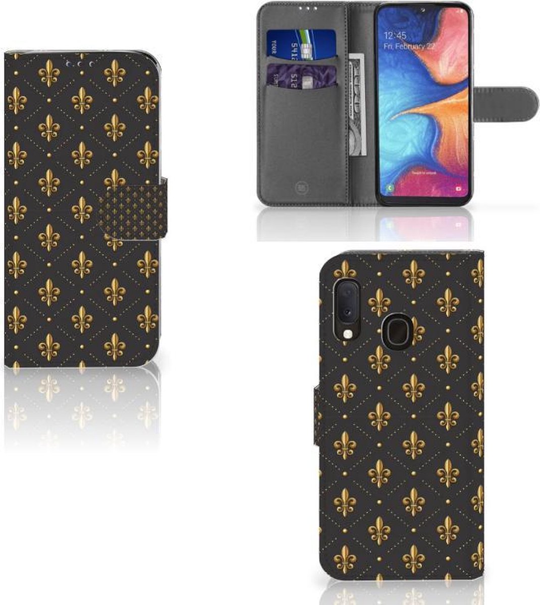 Book Case voor Samsung Galaxy A20e Telefoon Hoesje Franse Lelie
