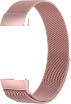 Fitbit Charge 3 & 4 Luxe Milanees bandje |Roze / Pink| Premium kwaliteit | Maat: S/M | RVS |TrendParts