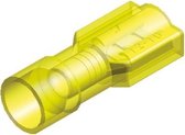 Half-geïsoleerde kabelschoen male 6,3 mm geel