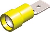 Half-geïsoleerde kabelschoen man - 6,3 mm - geel - 10 stuks
