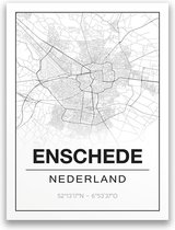 Poster/plattegrond ENSCHEDE - A4