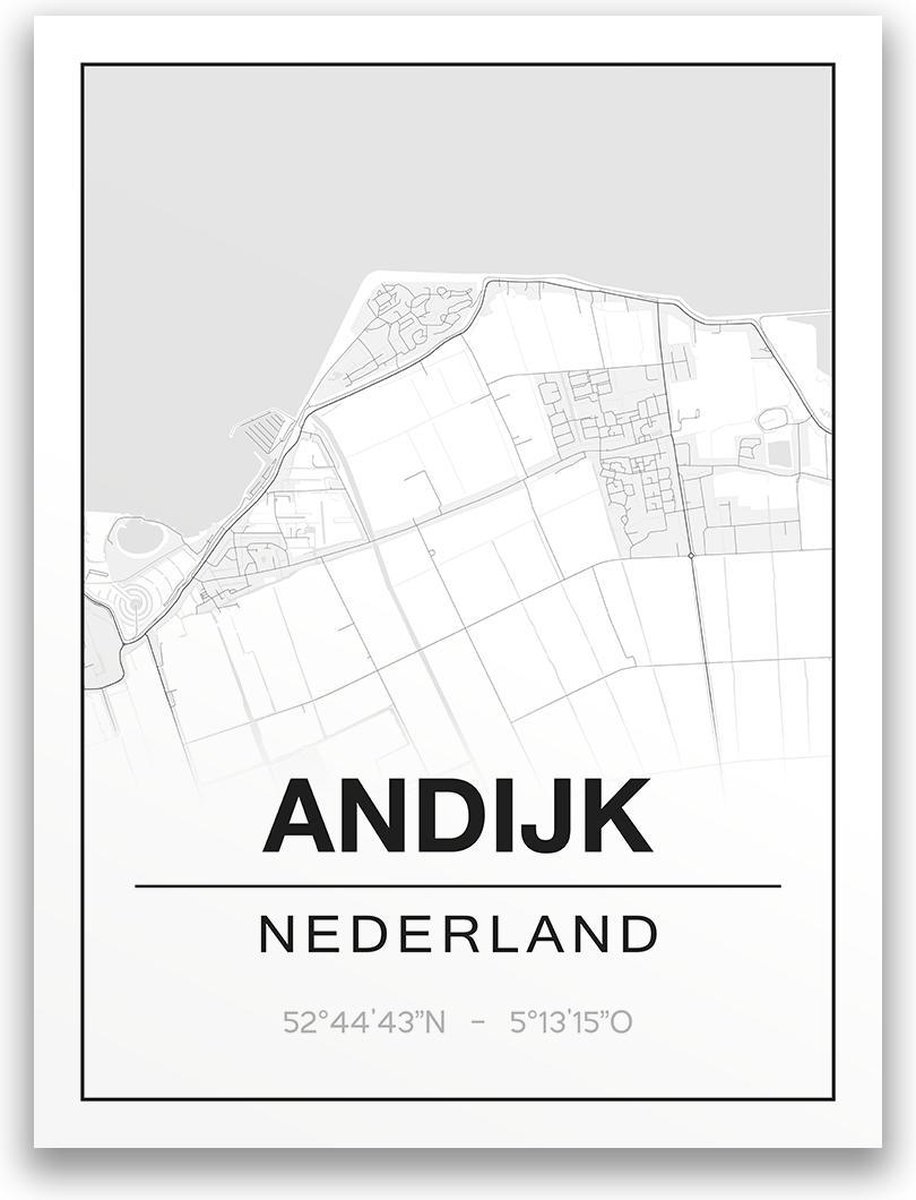 Poster/plattegrond ANDIJK - A4