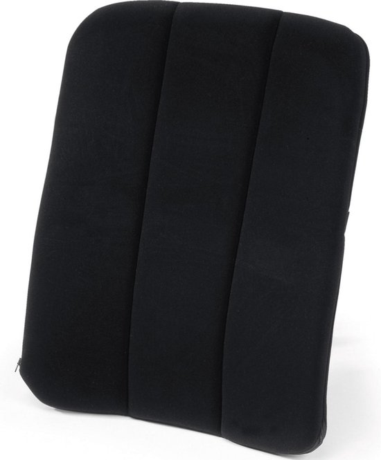 Sitwell ergonomisch rugkussen, rugsteun, lendenkussen met universele bevestiging, geschikt voor bijna alle stoelen, stof, afmetingen 30,5 x 26,5 x 3,5 cm