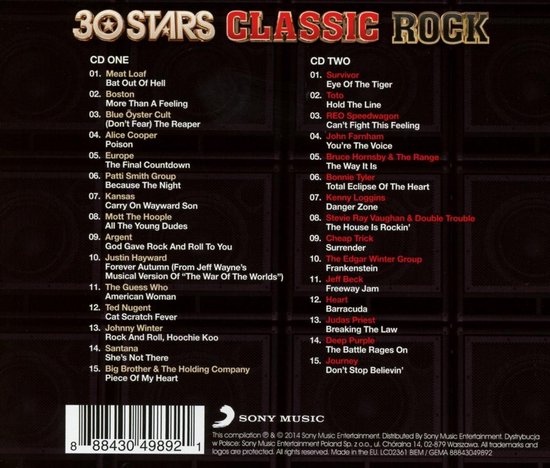 30-stars-classic-rock-v-a-various-artists-muziek-bol