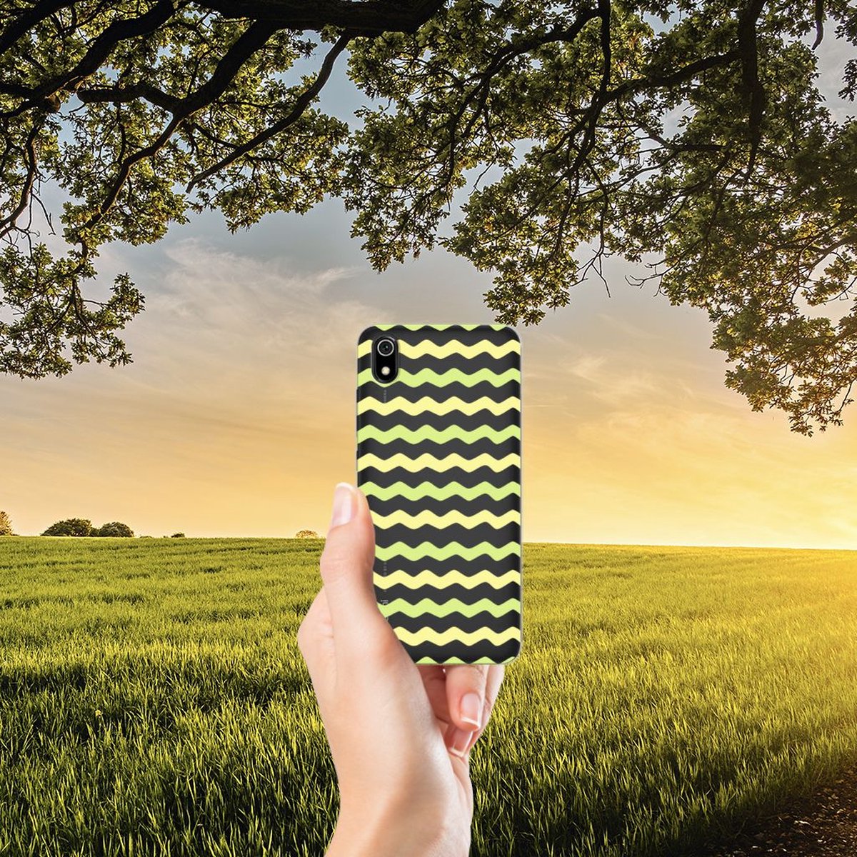 Xiaomi Redmi 7A TPU bumper Waves Yellow