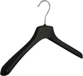 De Kledinghanger Gigant - 40 x Mantel / kostuumhanger kunststof zwart met schouderverbreding, 38 cm
