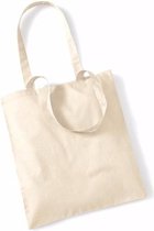 70x Katoenen schoudertasjes naturel 42 x 38 cm - 10 liter - Shopper/boodschappen tas - Tote bag - Draagtas